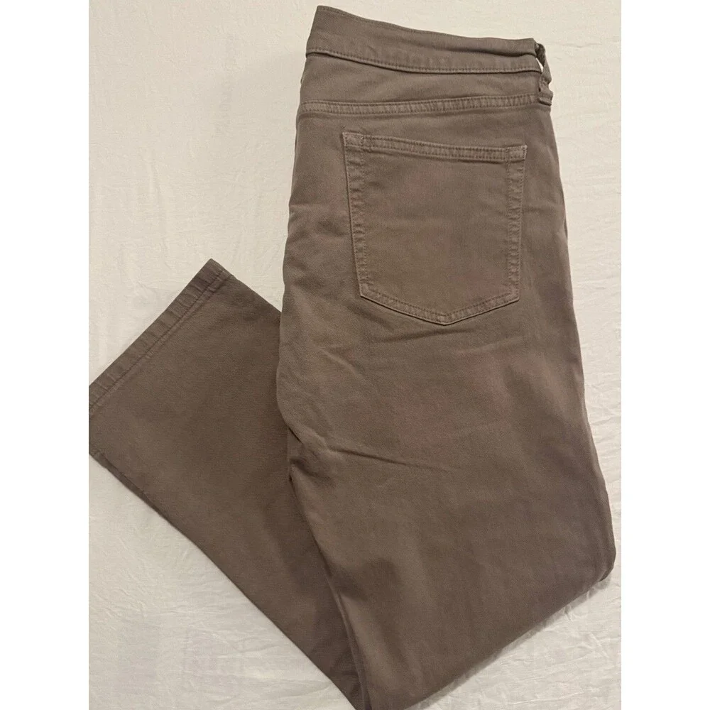J.Crew Men's 484 Slim Fit Tapered Stretch Twill Chino Pants Brown 34x32
